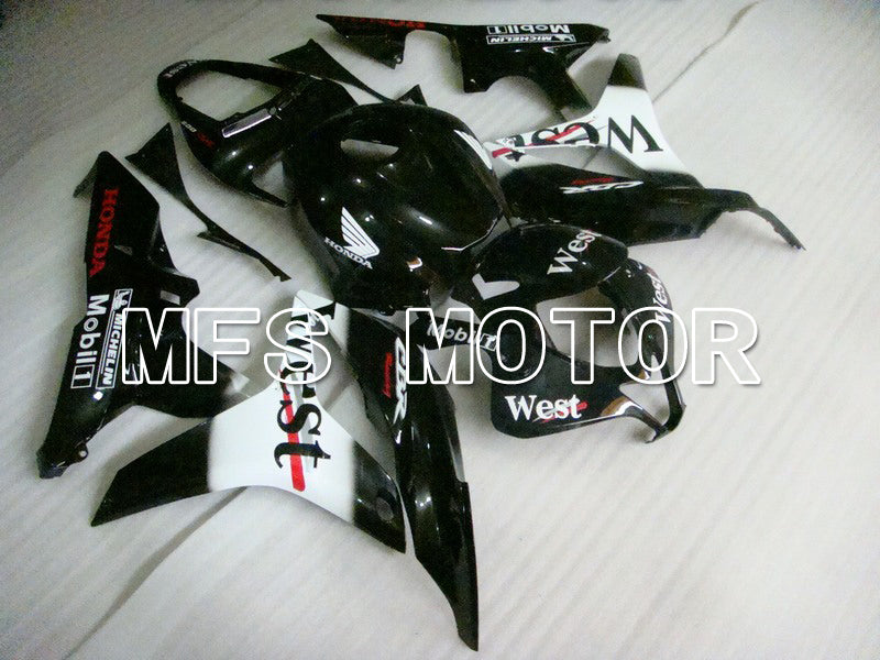 Honda CBR600RR 2007-2008 Injection ABS Fairing - West - Black White - MFS5831 - Fairings Kit