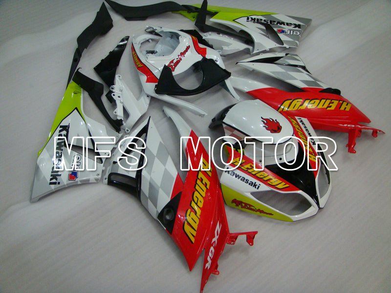 Kawasaki NINJA ZX6R 2009-2012 Injection ABS Fairing - H.Energy - Red White - MFS5832 - Fairings Kit