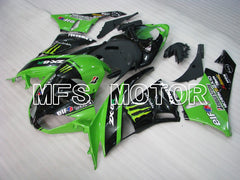 Kawasaki NINJA ZX6R 2009-2012 Injection ABS Fairing - Monster - Black Green - MFS5834 - Fairings Kit