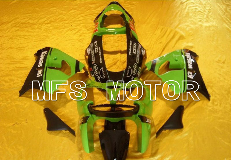 Kawasaki NINJA ZX9R 2000-2001 ABS Fairing - Factory Style - Black Green - MFS5894 - Fairings Kit