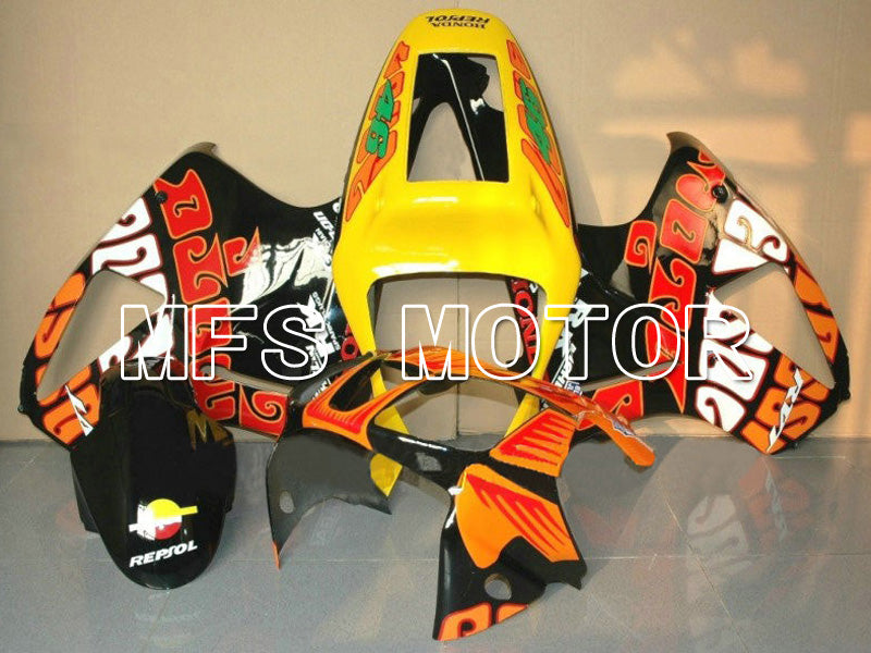 Honda VTR1000 RC51 2000-2006 ABS Fairing - Rossi - Black Orange - MFS6400 - Fairings Kit