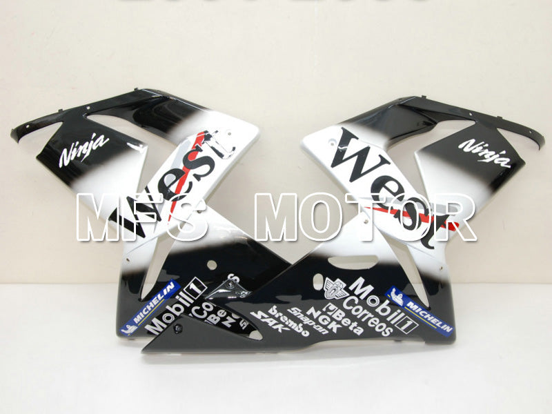 Kawasaki NINJA ZX10R 2004-2005 Injection ABS Fairing - West - Black White - MFS6445 - Fairings Kit