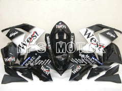 Kawasaki NINJA ZX10R 2004-2005 Injection ABS Fairing - West - Black White - MFS6445 - Fairings Kit