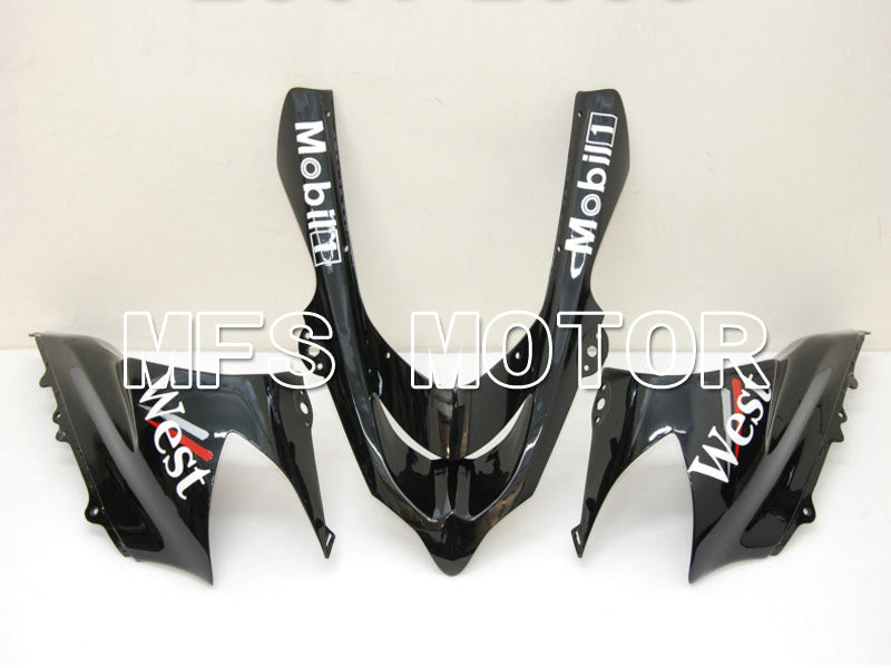 Kawasaki NINJA ZX10R 2004-2005 Injection ABS Fairing - West - Black White - MFS6445 - Fairings Kit