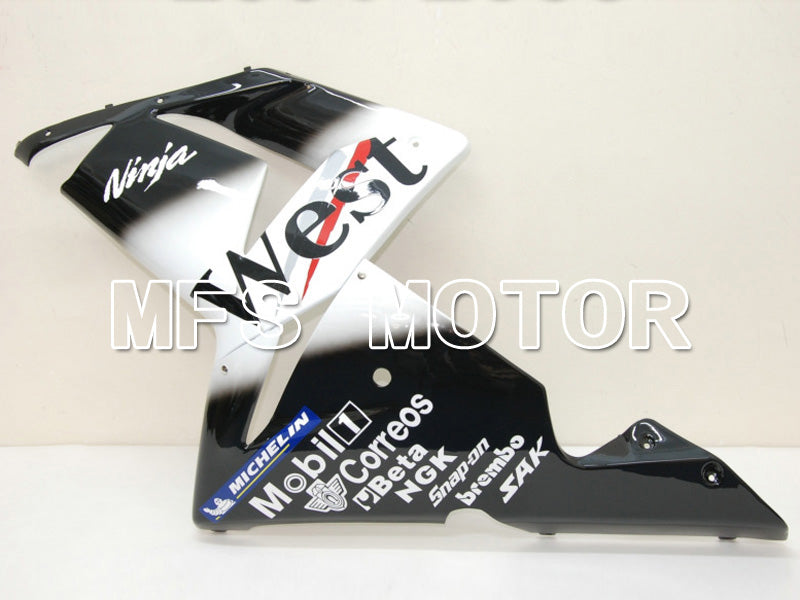 Kawasaki NINJA ZX10R 2004-2005 Injection ABS Fairing - West - Black White - MFS6445 - Fairings Kit
