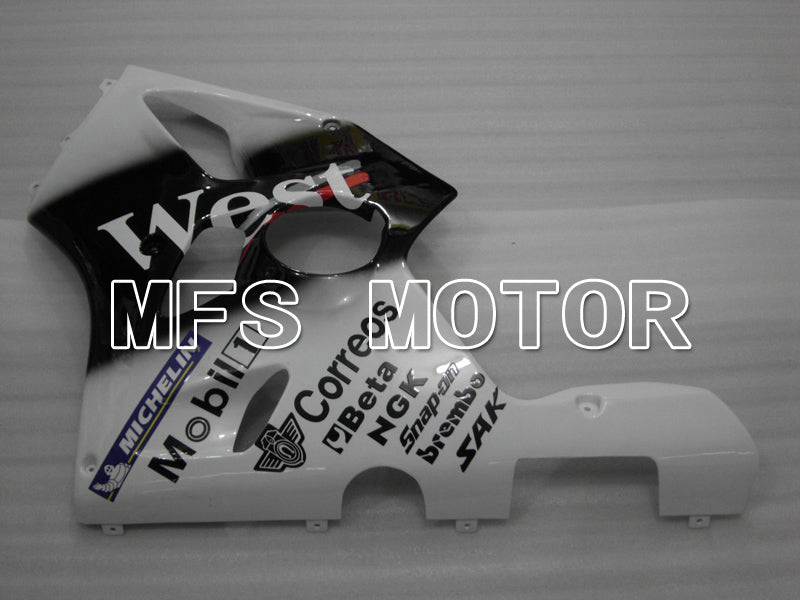 Kawasaki NINJA ZX6R 1994-1997 ABS Fairing - West - Black White - MFS6449 - Fairings Kit