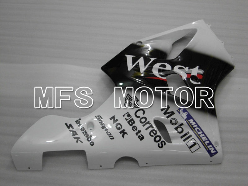 Kawasaki NINJA ZX6R 1994-1997 ABS Fairing - West - Black White - MFS6449 - Fairings Kit