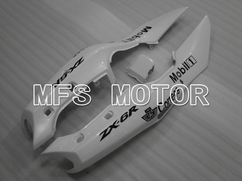 Kawasaki NINJA ZX6R 1994-1997 ABS Fairing - West - Black White - MFS6449 - Fairings Kit