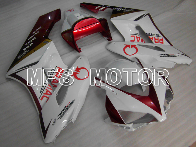 Honda CBR1000RR 2004-2005 Injection ABS Fairing - PRAMAC - White Red wine color - MFS6474 - Fairings Kit