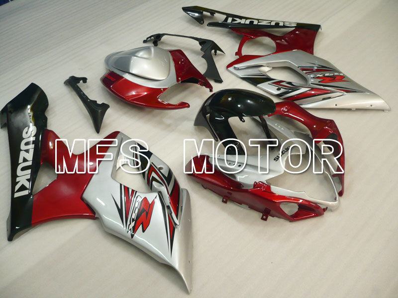 Suzuki GSXR1000 2005-2006 Injection ABS Fairing - Factory Style - Red Silver - MFS2663 - Fairings Kit